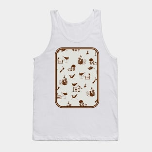 NZ Birds Science Pattern Tank Top